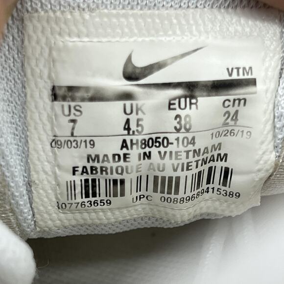 Nike Air Max 270 Running Shoes Women Size 7 White Volt Green Comfort Sneakers - Picture 8 of 9